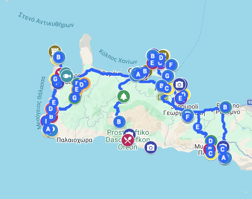 Mapa Kreta